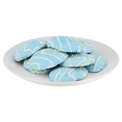 Cookie Sugar Iced Shapped Blue Egg - Each