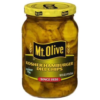 Mt. Olive Pickles Hamburger Chips Kosher Dill - 16 Fl. Oz. - Image 2