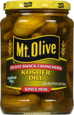 Mt. Olive Pickles Petite Kosher Dills - 24 Fl. Oz. - Image 1