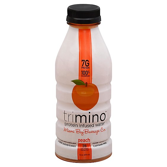 Trimino Protein Infused Water Peach - 16 Fl. Oz.