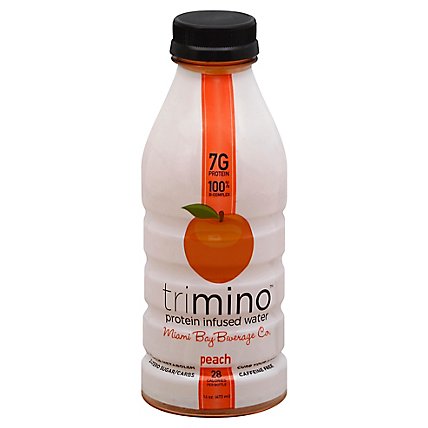 Trimino Protein Infused Water Peach - 16 Fl. Oz. - Image 1