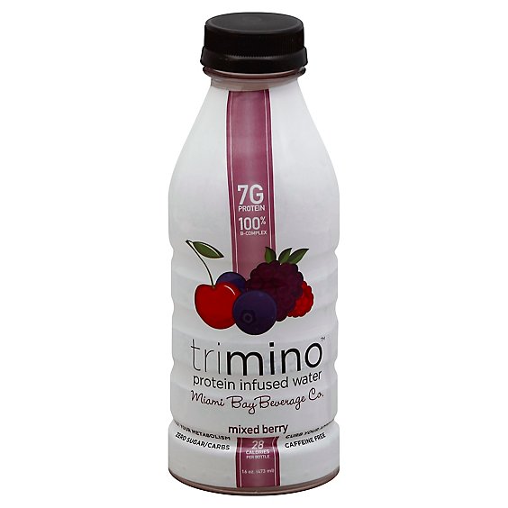 Trimino Protein Infused Water Mixed Berry - 16 Fl. Oz.