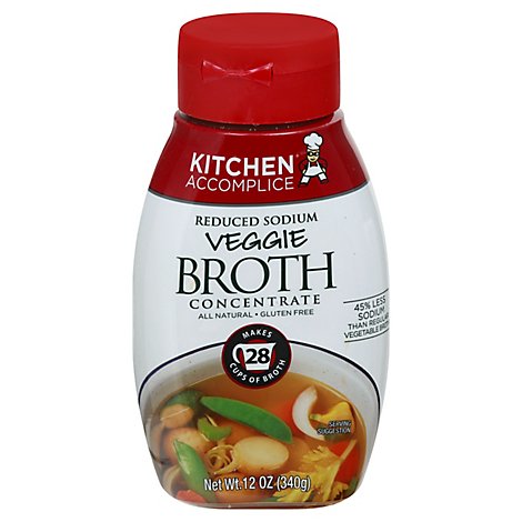 Kitchen Accomplice Broth Concentrate Reduced Sodium Veggie - 12 Oz