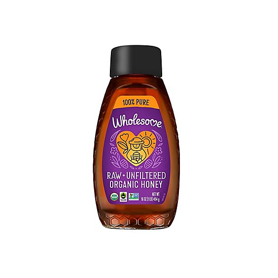 Wholesome Sweeteners Honey Raw Unfilt Sqz - 16 Oz