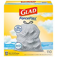 Glad Tall Kitchen Drawstring Bags Fresh Clean Odor Shield 13 Gallon - 110 Count - Image 3