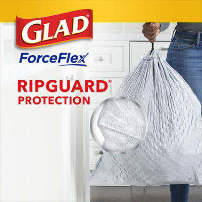 Glad ForceFlex Tall Kitchen Drawstring Trash Bags 13 Gallon - 120 Count - Image 5