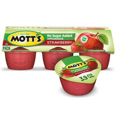 Motts Healthy Harvest Applesauce Summer Strawberry Cups - 6-3.9 Oz