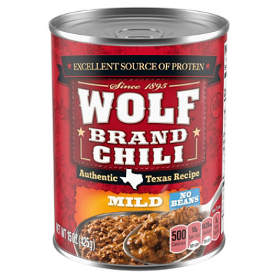 Wolf Brand Mild Chili Without Beans - 15 Oz - Image 1