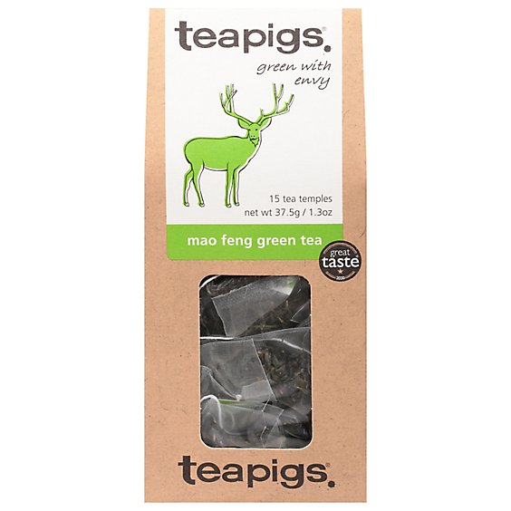 Teapigs Grean Tea Green With Envy Mao Feng - 15 Count