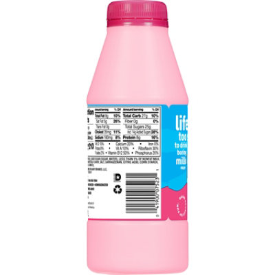 TruMoo Strawberry Whole Milk Vitamin D Plastic Bottle  - 1 Pint - Image 3
