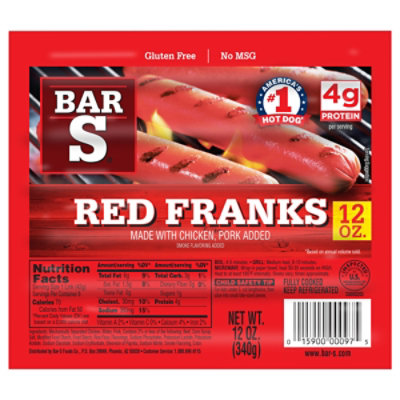 Bar-S Franks Red Meat - 12 Oz