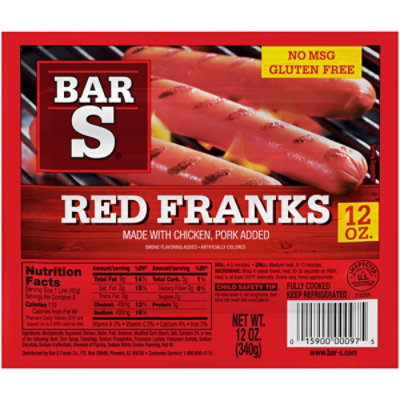 Bar-S Franks Red Meat - 12 Oz - Image 3