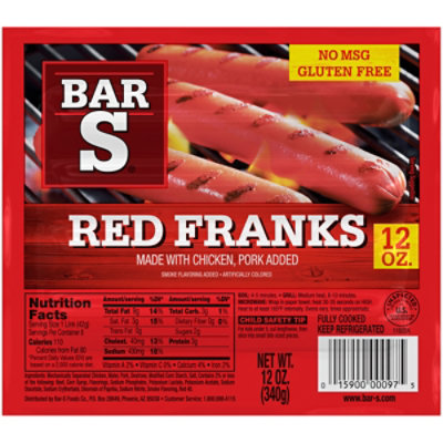 Bar-S Franks Red Meat - 12 Oz - Image 2