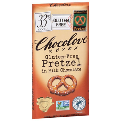 Chocolove Chocolate Bar Milk Chocolate Pretzel - 2.9 Oz