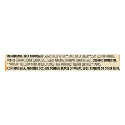 Chocolove Chocolate Bar Mini Milk Chocolate Toffee & Almond - 1.3 Oz - Image 5