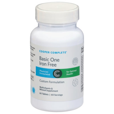 Cooper Complete Basic One Iron Free Multivitamin - 60 Count - Image 1