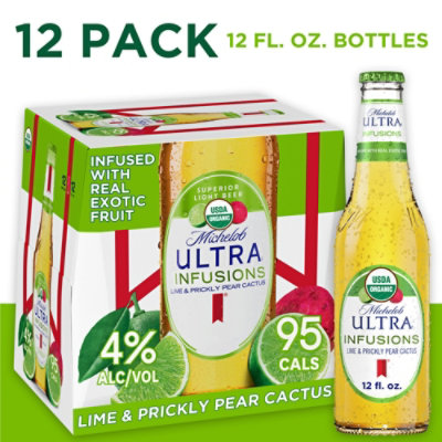 Michelob ULTRA Infusions Lime And Prickly Pear Cactus Light Beer In Bottles - 12-12 Fl. Oz. - Image 1