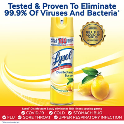 Lysol Lemon Breeze Disinfectant Spray - 19 Fl. Oz. - Image 4