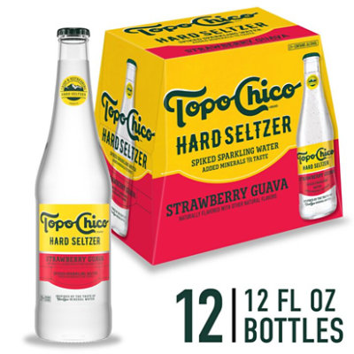 Topo Chico Hard Seltzer Strawberry Guava ABV 4.7% 24 Fl OZ - Cheers On  Demand