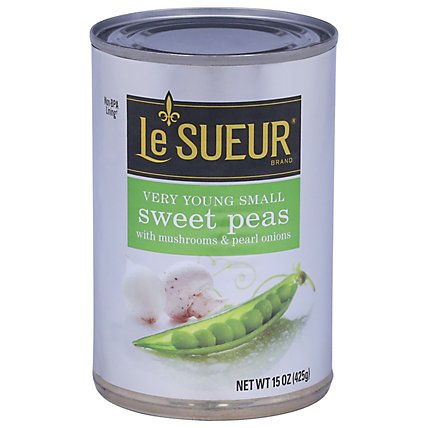 Le Sueur Peas Sweet Very Young Small With Mushrooms & Pearl Onions - 15 Oz - Image 2