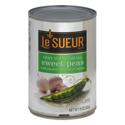 Le Sueur Peas Sweet Very Young Small With Mushrooms & Pearl Onions - 15 Oz - Image 1