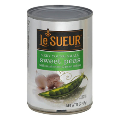 Le Sueur Peas Sweet Very Young Small With Mushrooms & Pearl Onions - 15 Oz - Image 2