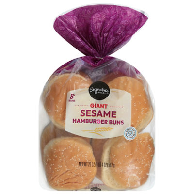 Signature Select Giant Sesame Hamburger Buns - 8 Count - Image 3