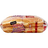 Signature SELECT Buns Hamburger Seeded Giant 8 Count - 20 Oz - Image 2