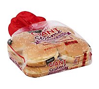 Signature SELECT Buns Hamburger Seeded Giant 8 Count - 20 Oz