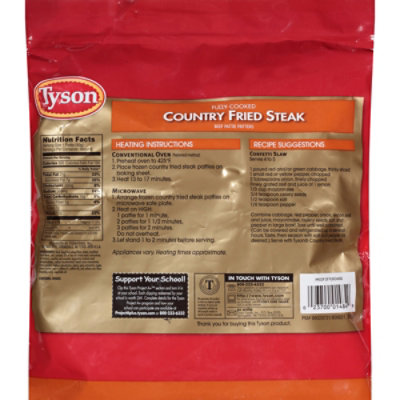 Tyson Fully Cooked Country Fried Steak Patties - 20.5 Oz - Image 5