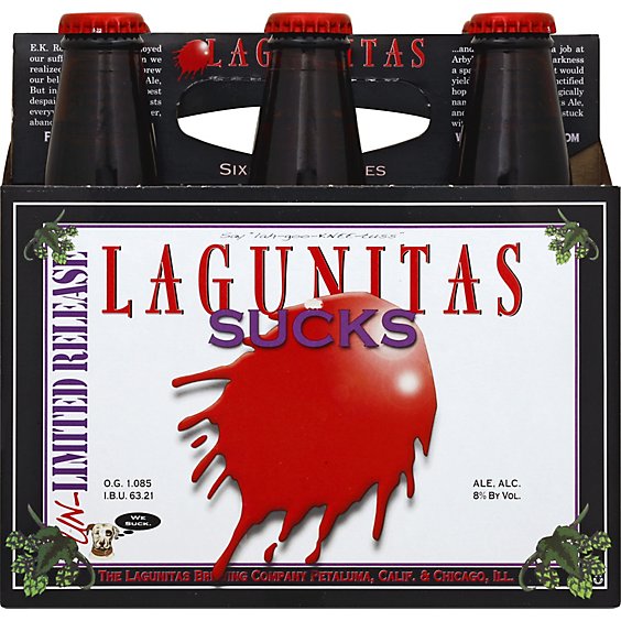 Lagunitas Sucks Beer In Bottles - 6-12 Fl. Oz.