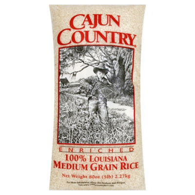 Cajun Country Rice White Medium Grain - 80 Oz - Image 1