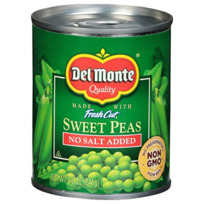 Del Monte Peas Sweet No Salt Added - 8.5 Oz - Pavilions