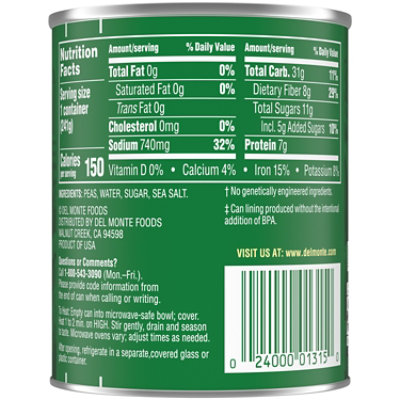 Del Monte Fresh Cut Peas Sweet - 8.5 Oz - Image 3