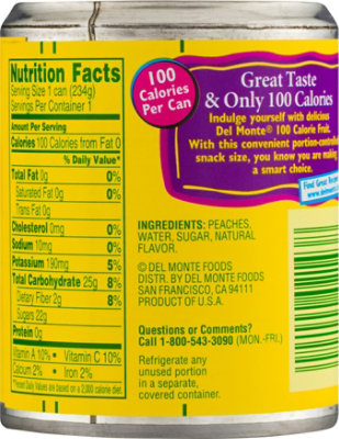 Del Monte 100 Calorie Sliced Peaches - 8.25 oz - Image 6