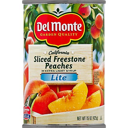 Del Monte Peaches California Sliced Freestone Lite - 15 Oz - Image 2