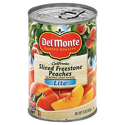 Del Monte Peaches California Sliced Freestone Lite - 15 Oz - Image 1