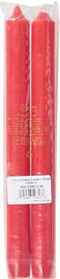 Caspari Red Taper Duet Candles - 2 Count - Image 4