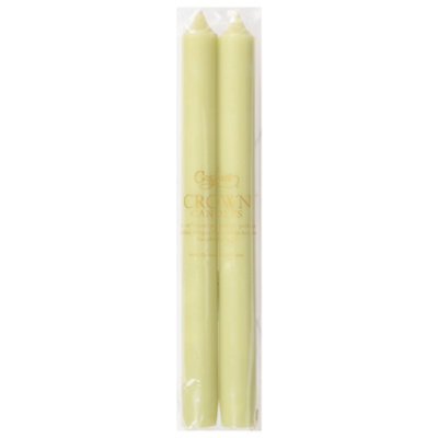 Caspari Moss Green Taper Duet Candles - 2 Count - Image 3