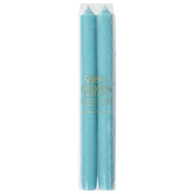Caspari Turquoise Taper Duet Candles - 2 Count - Image 1