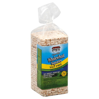 Paskesz Wholewheat Squares Ultra Thin Salt Free - 5.5 Oz - Image 1