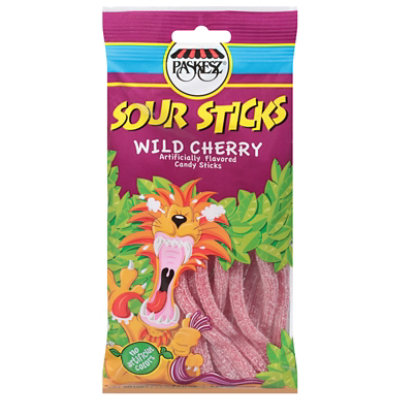 Paskesz Candy  Sour Stick Wild Cherry - 3.5 Oz - Image 3