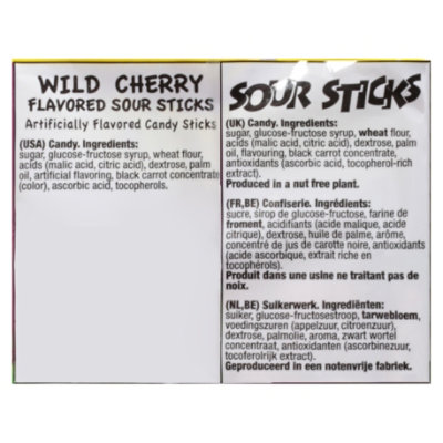 Paskesz Candy  Sour Stick Wild Cherry - 3.5 Oz - Image 5