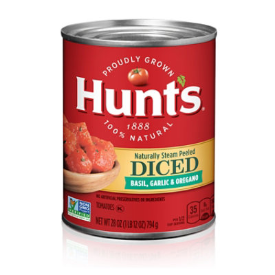 Hunt's Diced Tomatoes With Basil Garlic & Oregano - 28 Oz - Image 1