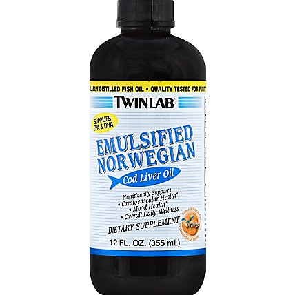 Twin  Cod Liver Oil Emul Orange - 12.0 Oz - Image 2