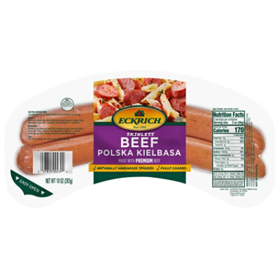 Eckrich Skinless Polska Kielbasa Beef Sausage - 10 Oz