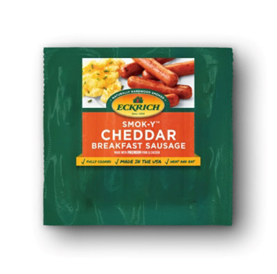 Eckrich Smok-Y Cheddar Breakfast Smoked Sausage Links - 8.3 Oz - Image 3