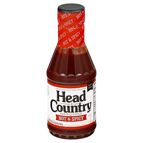 Head Country Sauce Bar-B-Q Hot & Spicy - 20 Oz