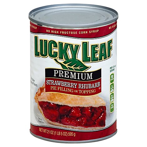 Lucky Leaf Fruit Filling & Topping Premium Strawberry Rhubarb - 21 Oz