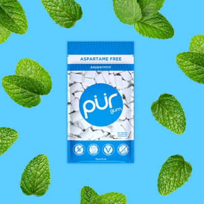 PUR Gum Peppermint Aspartame Free - 55 Count - Image 3